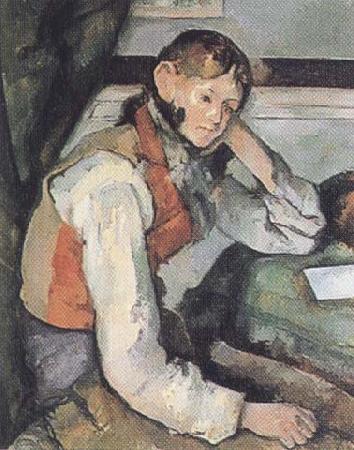 Paul Cezanne The Boy in a Red Waistcoat (mk35) Norge oil painting art